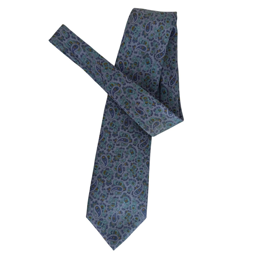 Harrods Silk‎ Paisley Tie Purple/Blue